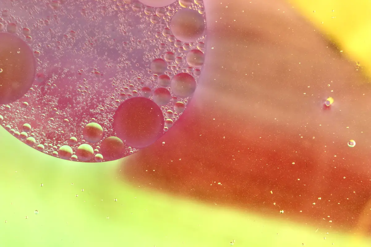 Colorful oil bubbles on abstract water background