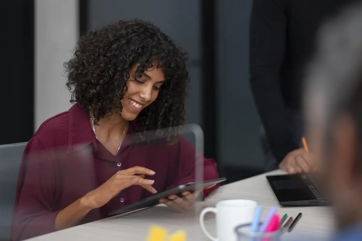 Middle aged hispanic business people