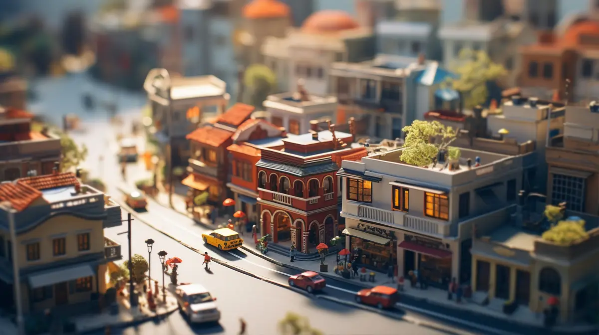 Rendering of a miniature world