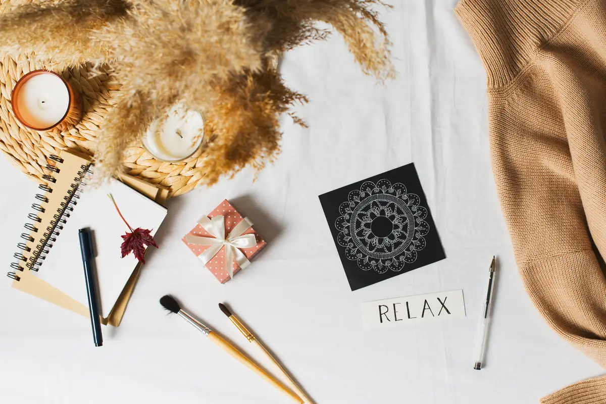 High angle view of text and book on table