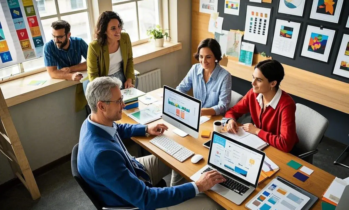 Team Meeting in Modern Office