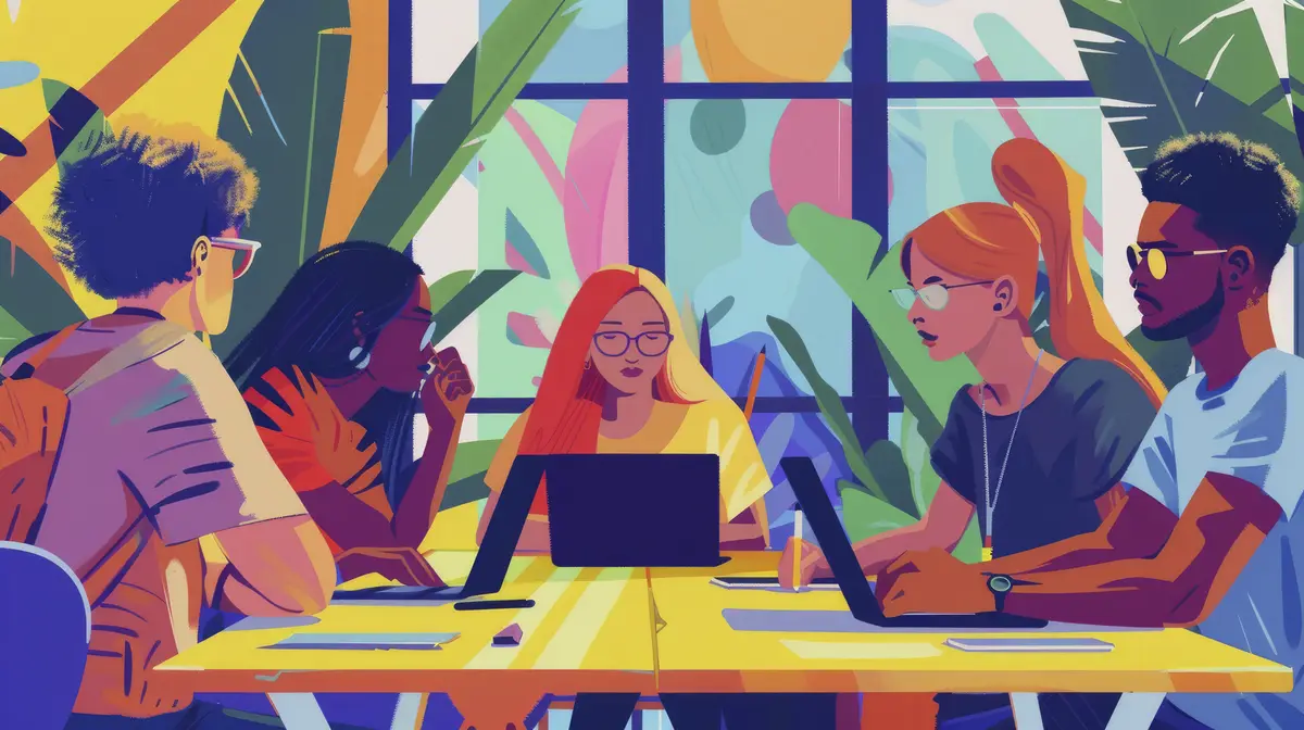 Work team digital art