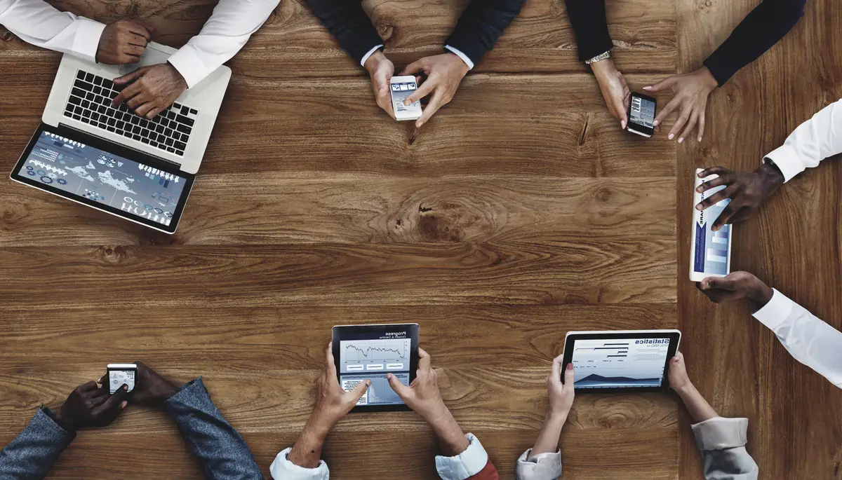 Business People Working with Technology Concept