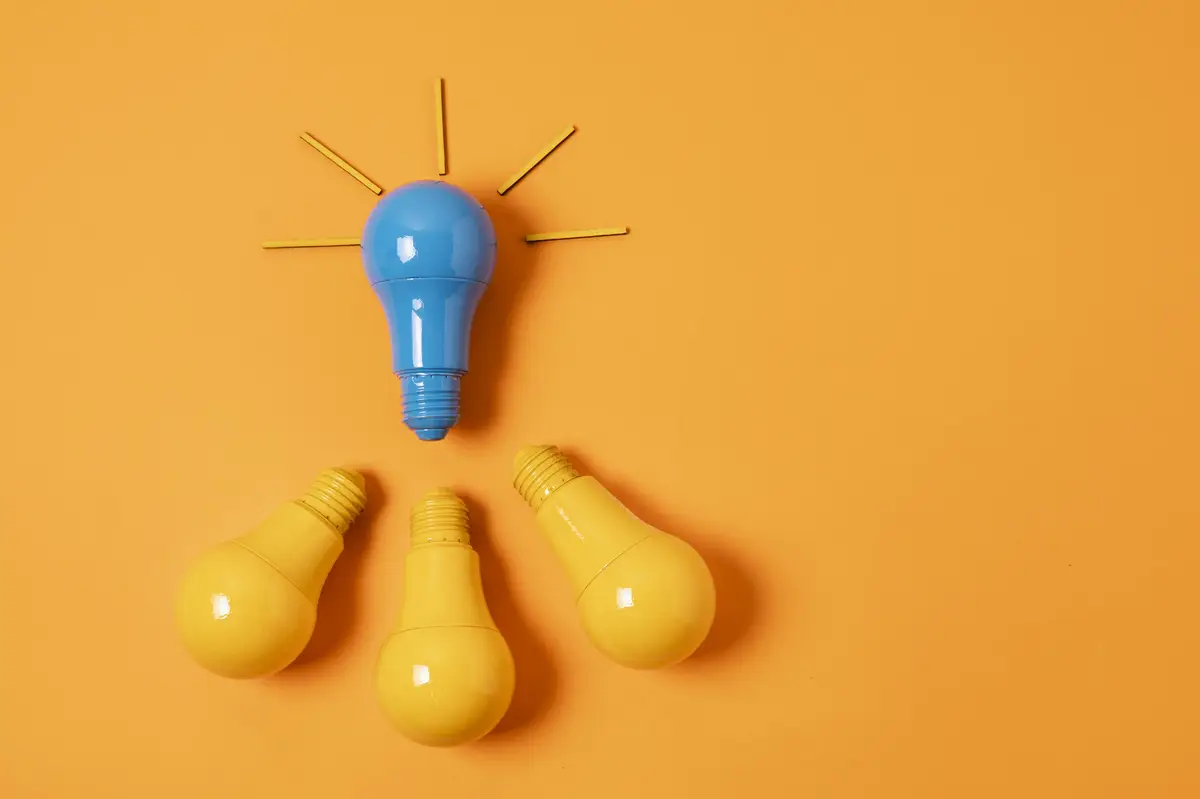 Idea concept with light bulb