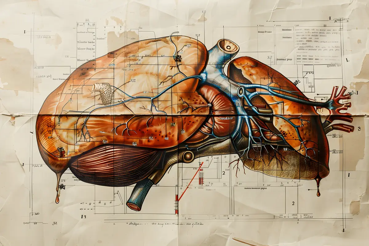 Anatomy drawing vintage style