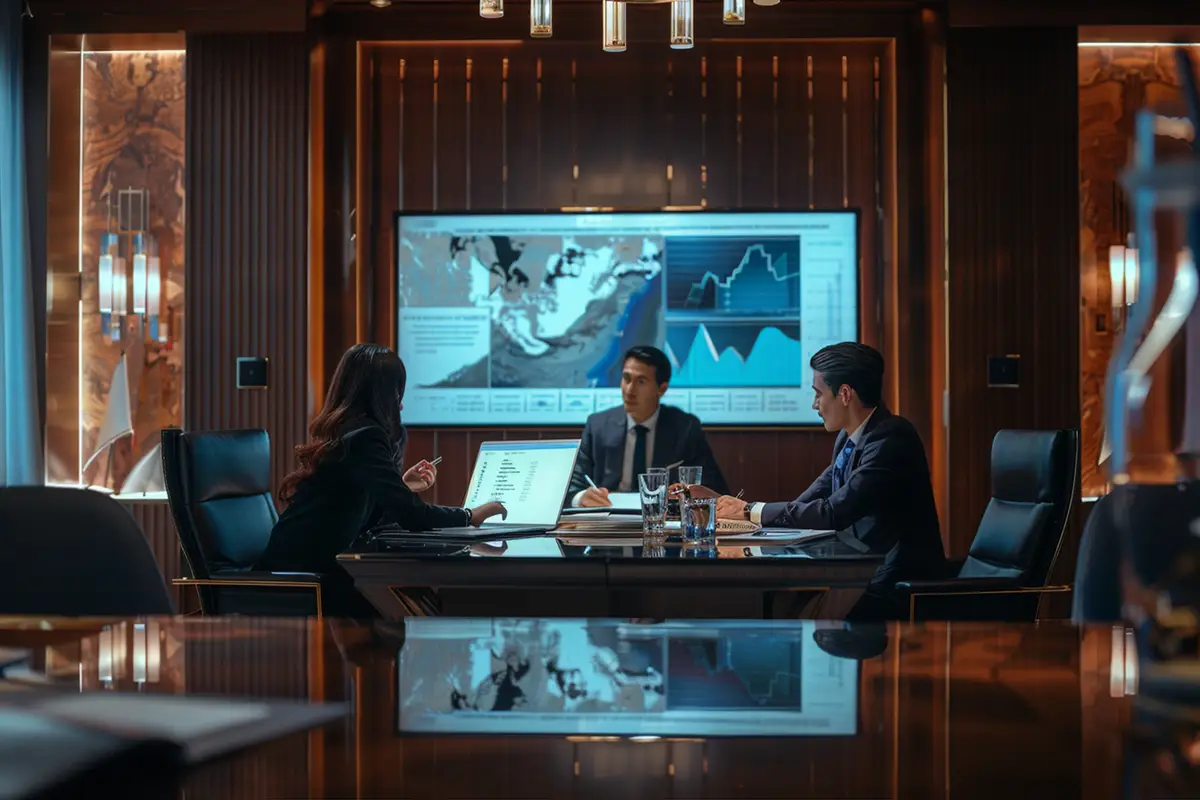 High Stakes Business Meeting Unfolds