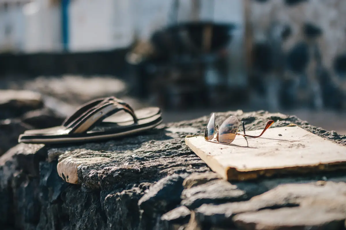 Close-up of eyeglasses