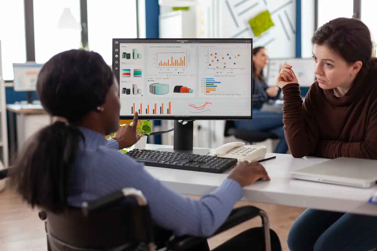 Businesswoman working at office