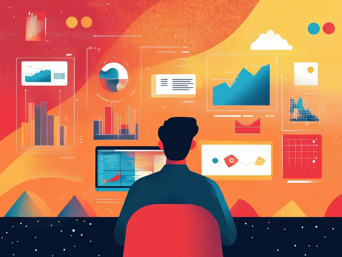 a man sits in front of a computer with a man sitting in front of him