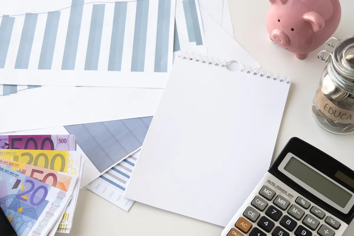 Close up on education and economy objects