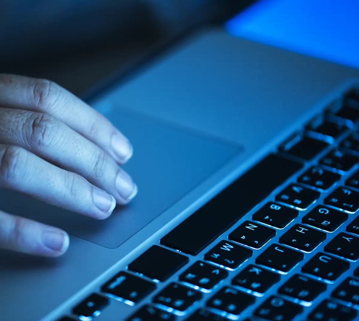 Business person using a laptop