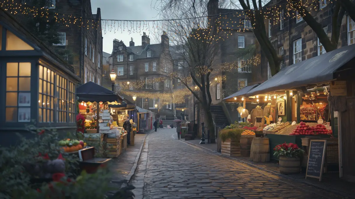Street market at night