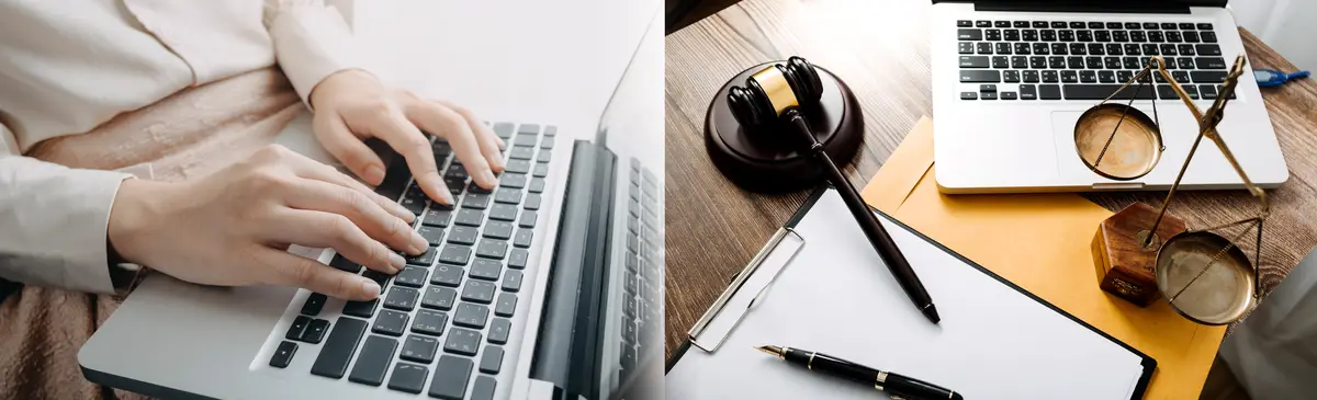 Business and lawyers discussing contract papers with brass scale on desk in office Law legal services advice justice and law concept picture with film grain effect