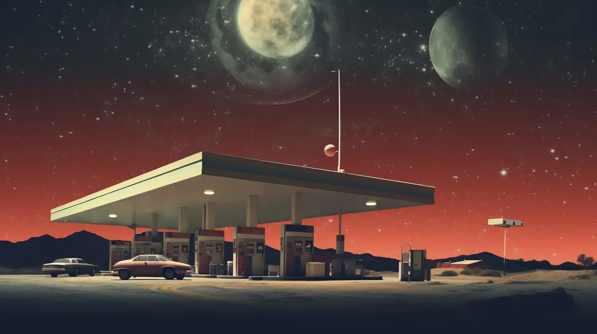 Retro sky collage design