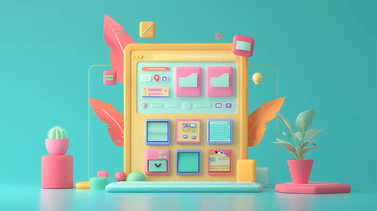 a cartoon of a yellow toy with a blue background