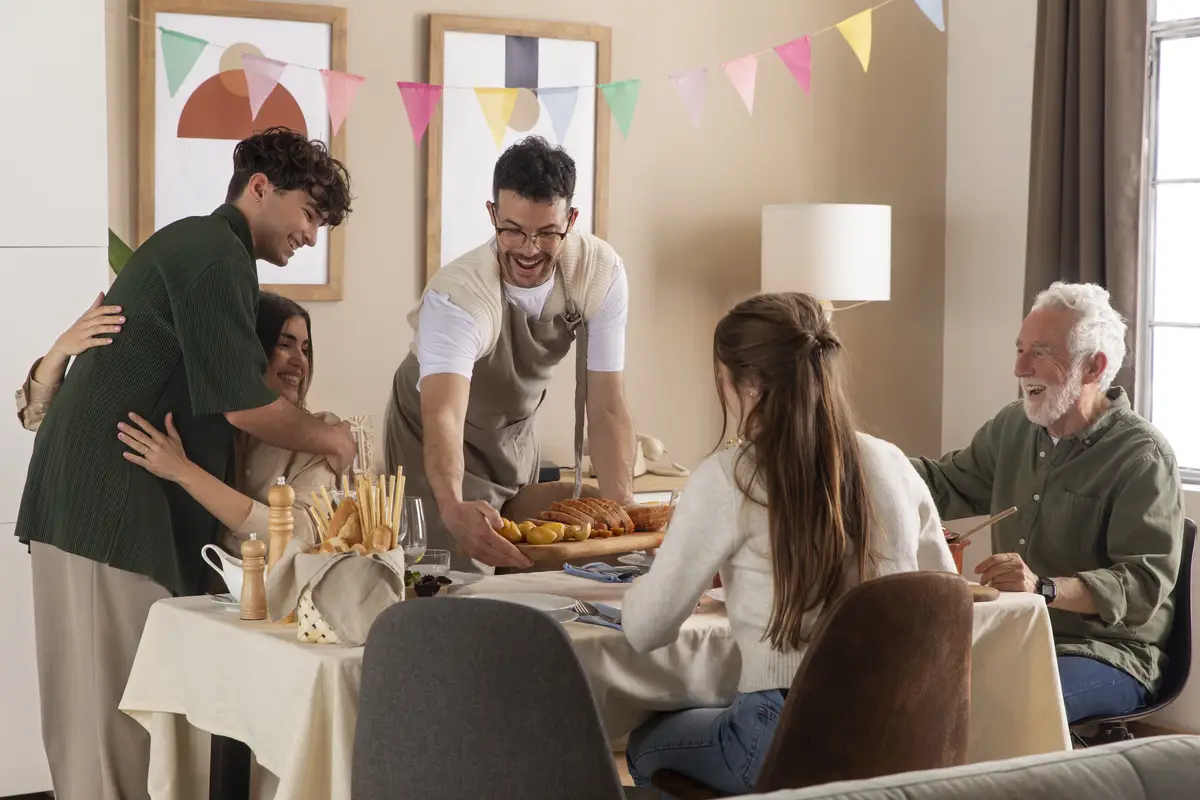 Senior man celebrating his birthday