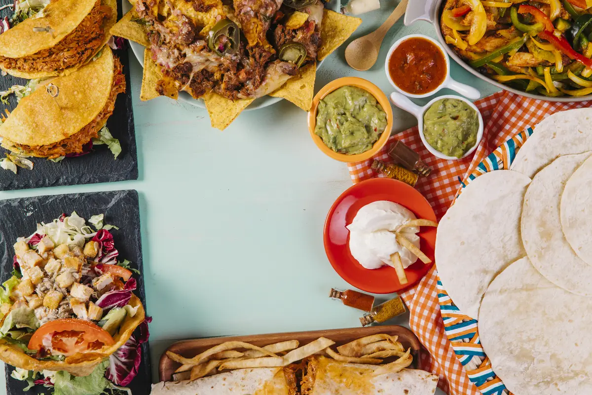 Tortillas and tasty Mexican food