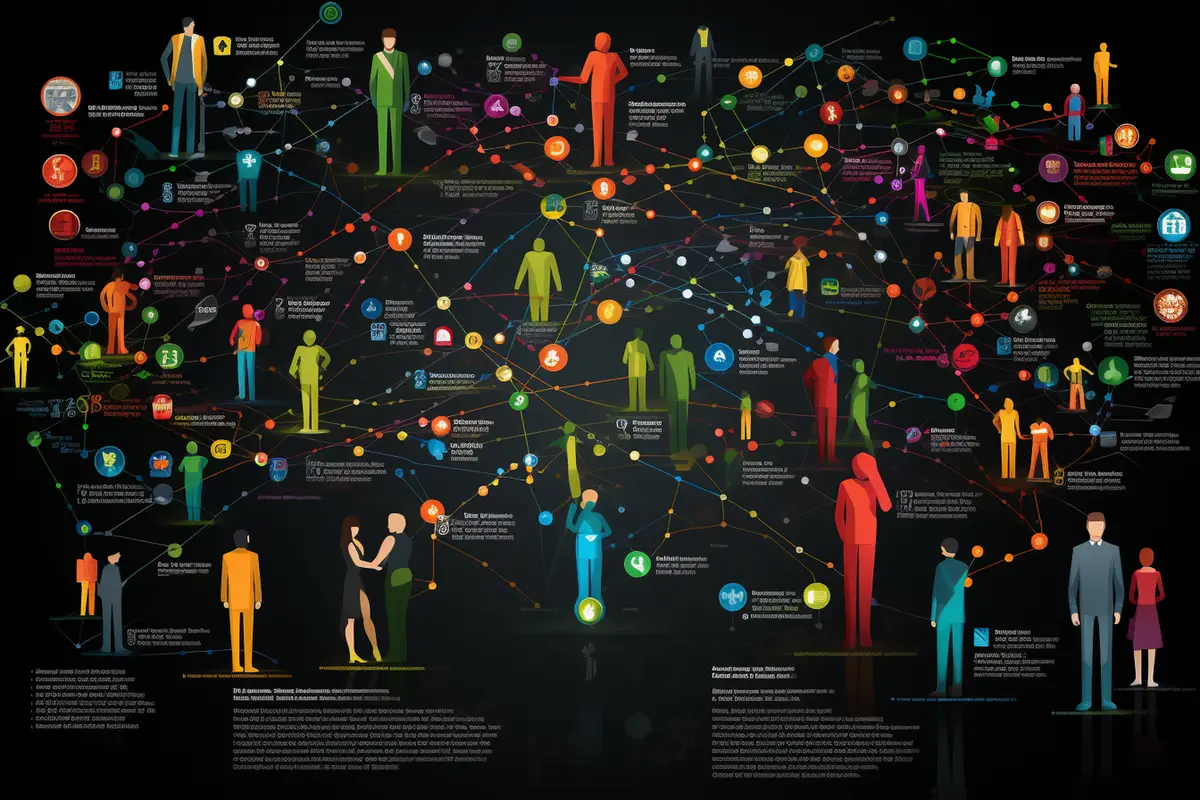 Data visualization of social media connections