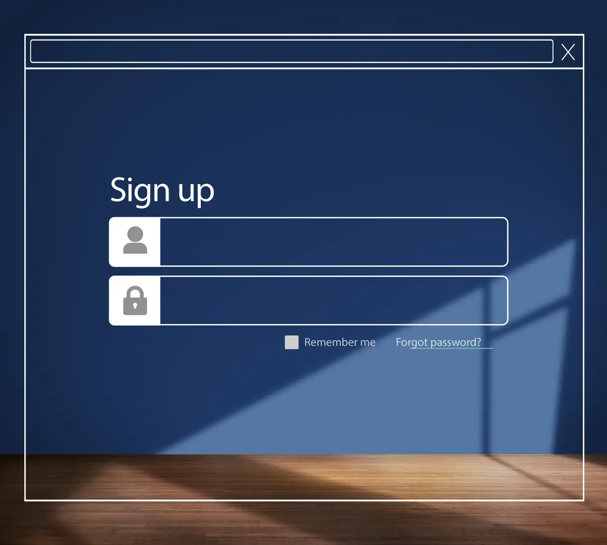Sign Up Password Room Structure Wall Background Concept
