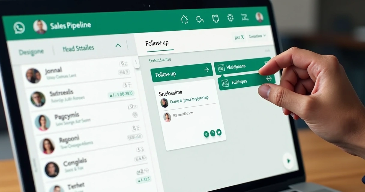 Aba de follow up do WhatsApp Web separando contatos para reengajamento