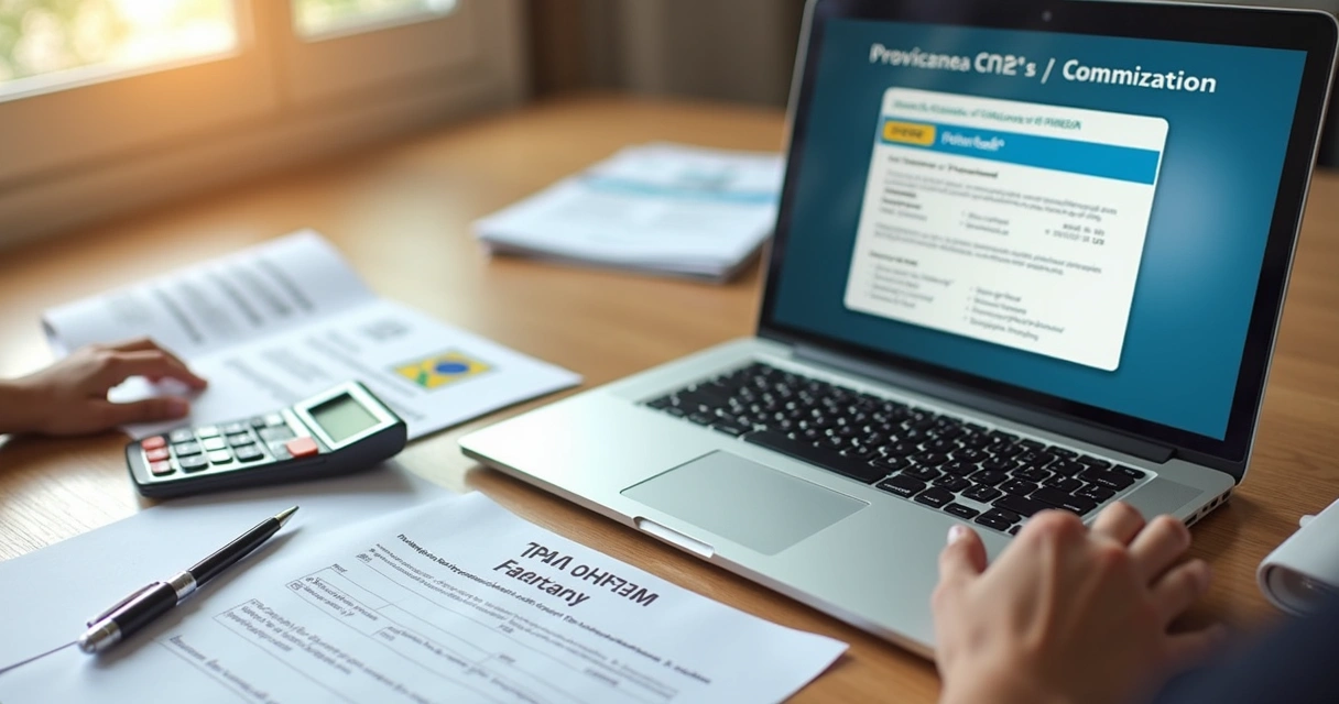 Pessoa realizando abertura de CNPJ em computador.