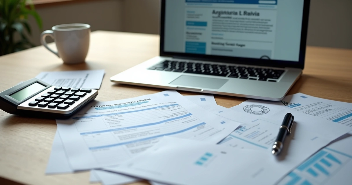 Documentos de abertura de empresa sobre mesa de escritório 