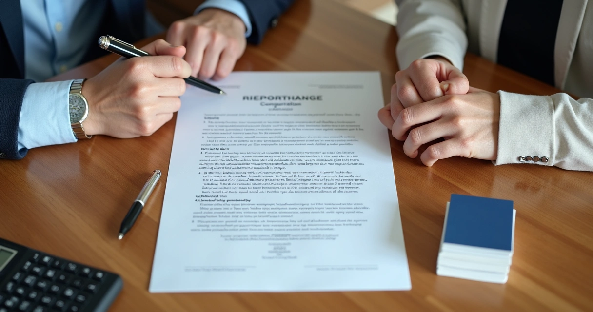 Documentos sendo assinados para abertura de empresa