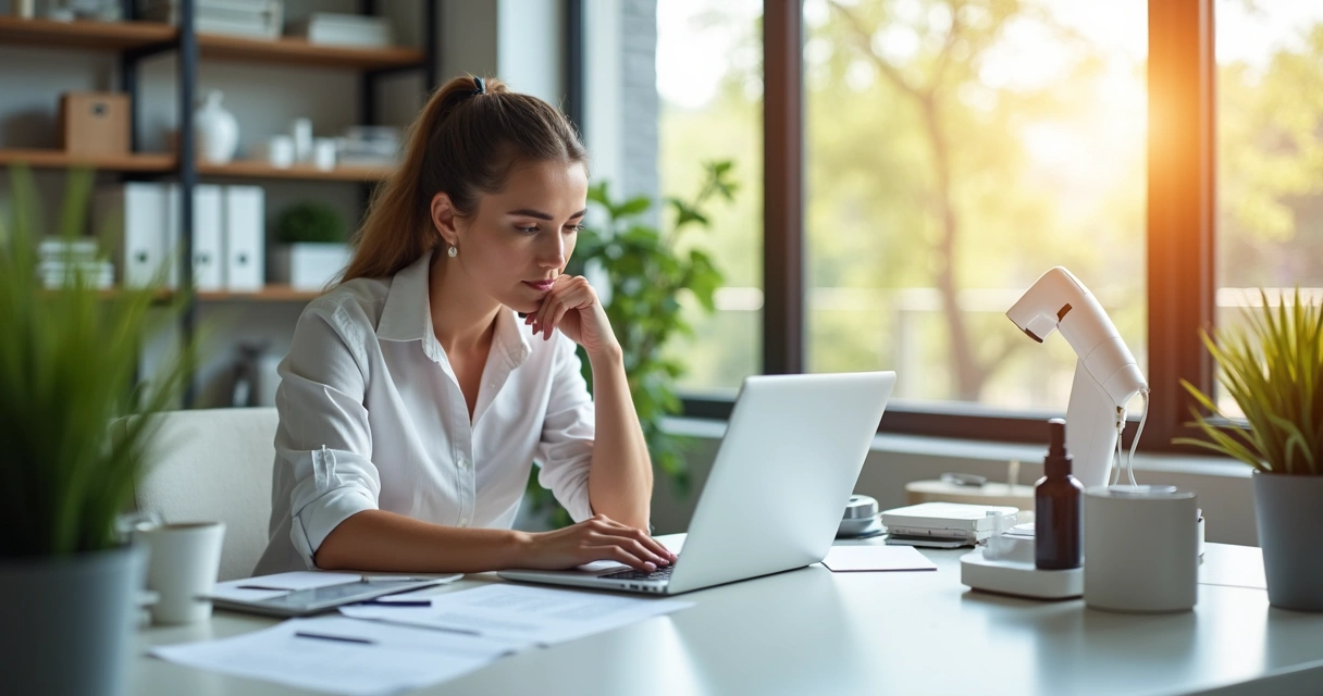 Profissional abrindo empresa de beleza com auxílio contábil 