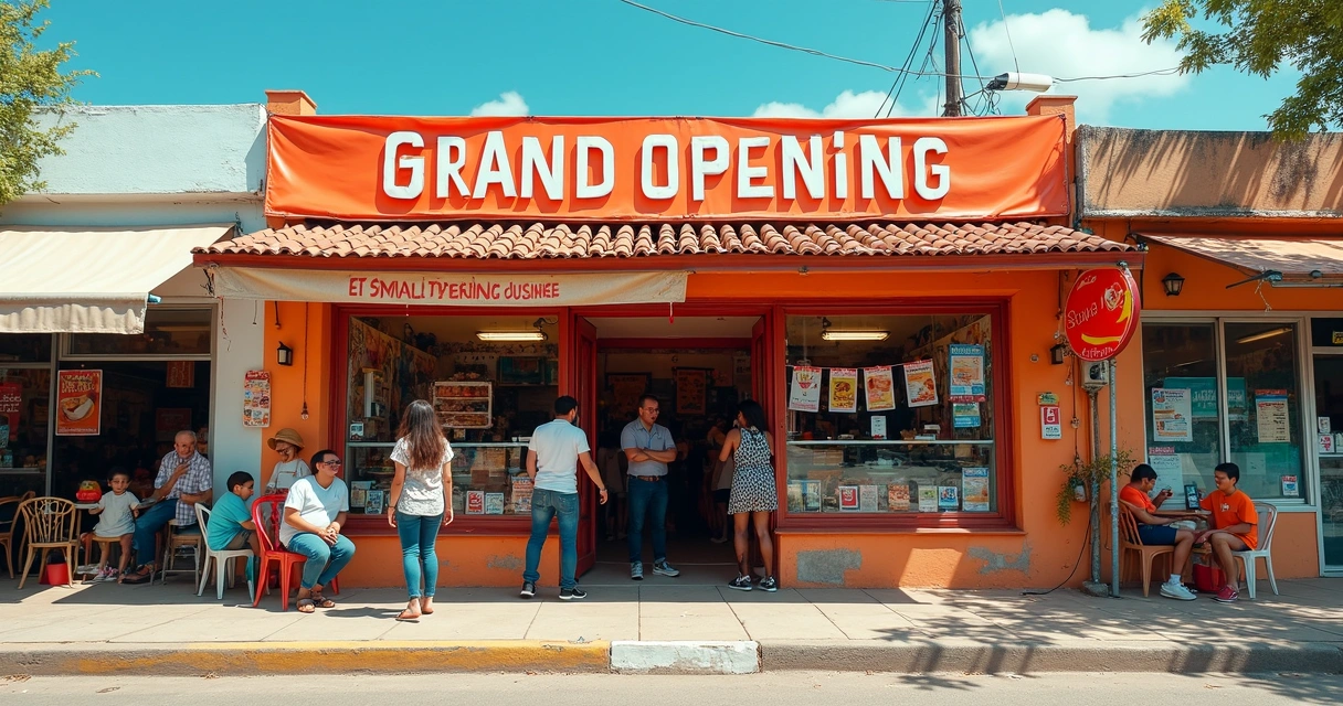 Inauguração de uma pequena loja em Abaetetuba, com decoração e divulgação local 