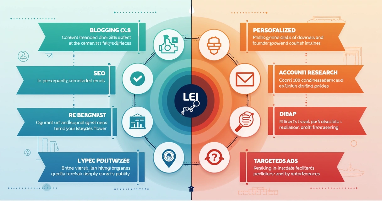 Gráfico mostrando diferença entre abordagem inbound e ABM 