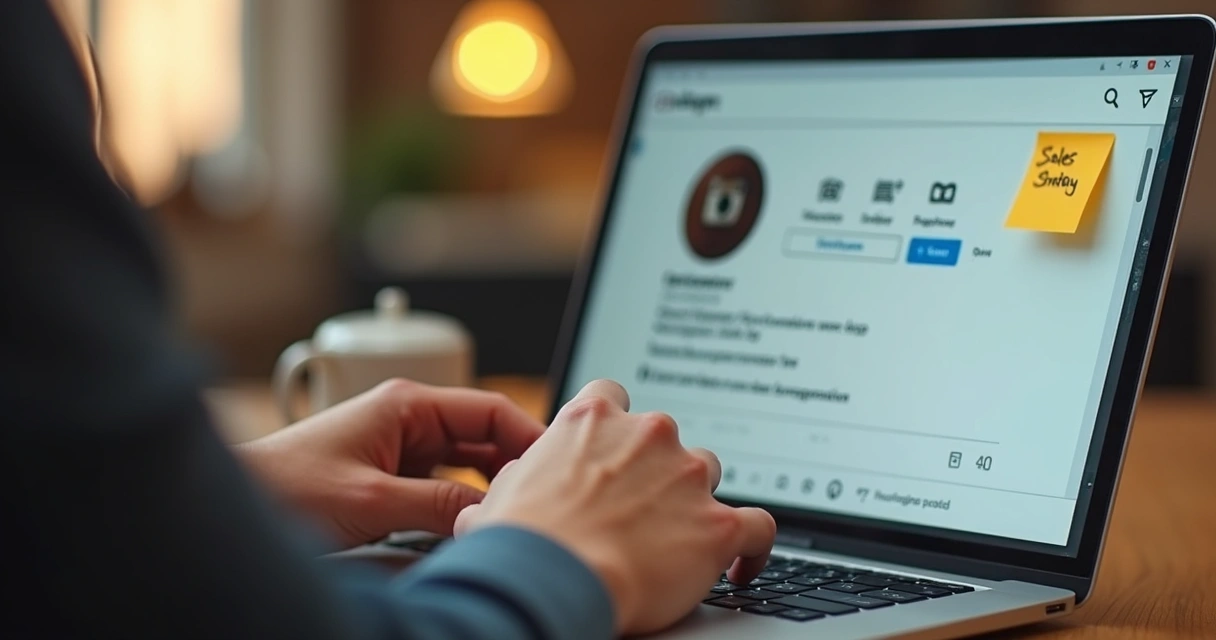 Pessoa digitando mensagem personalizada no Direct do Instagram 