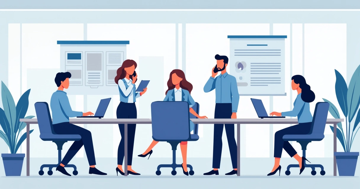 Equipe comercial realizando contato direto com canais. 