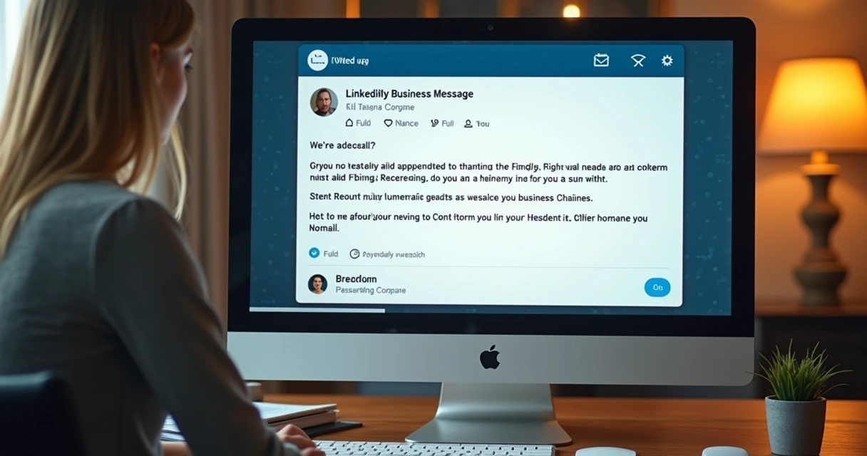 Mensagem personalizada de venda enviada no LinkedIn via automação 