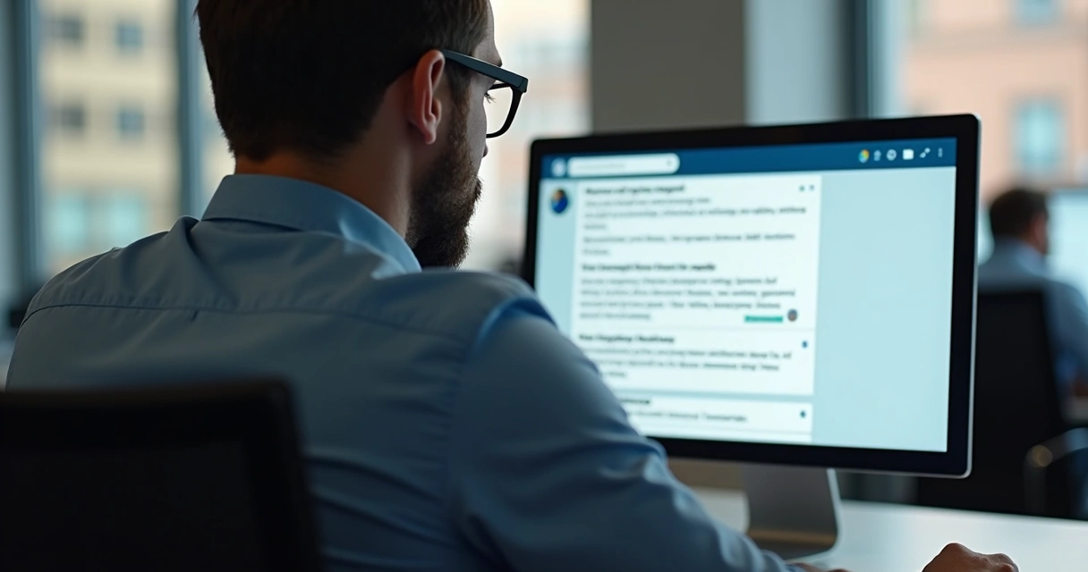 Empresário iniciando conversa estratégica com decisor B2B via LinkedIn