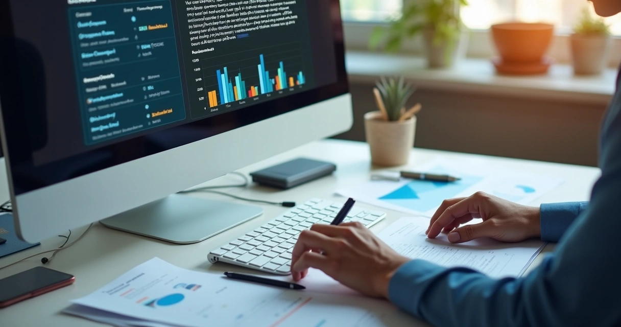 Profissional enviando proposta personalizada no computador 