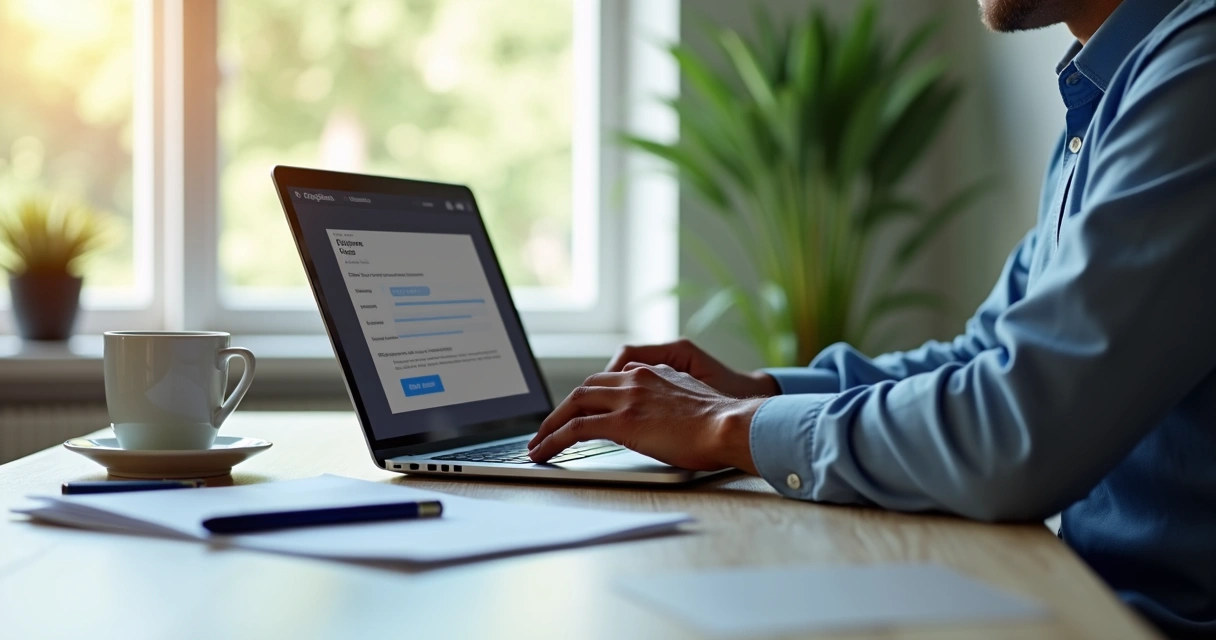 Homem abrindo email personalizado 