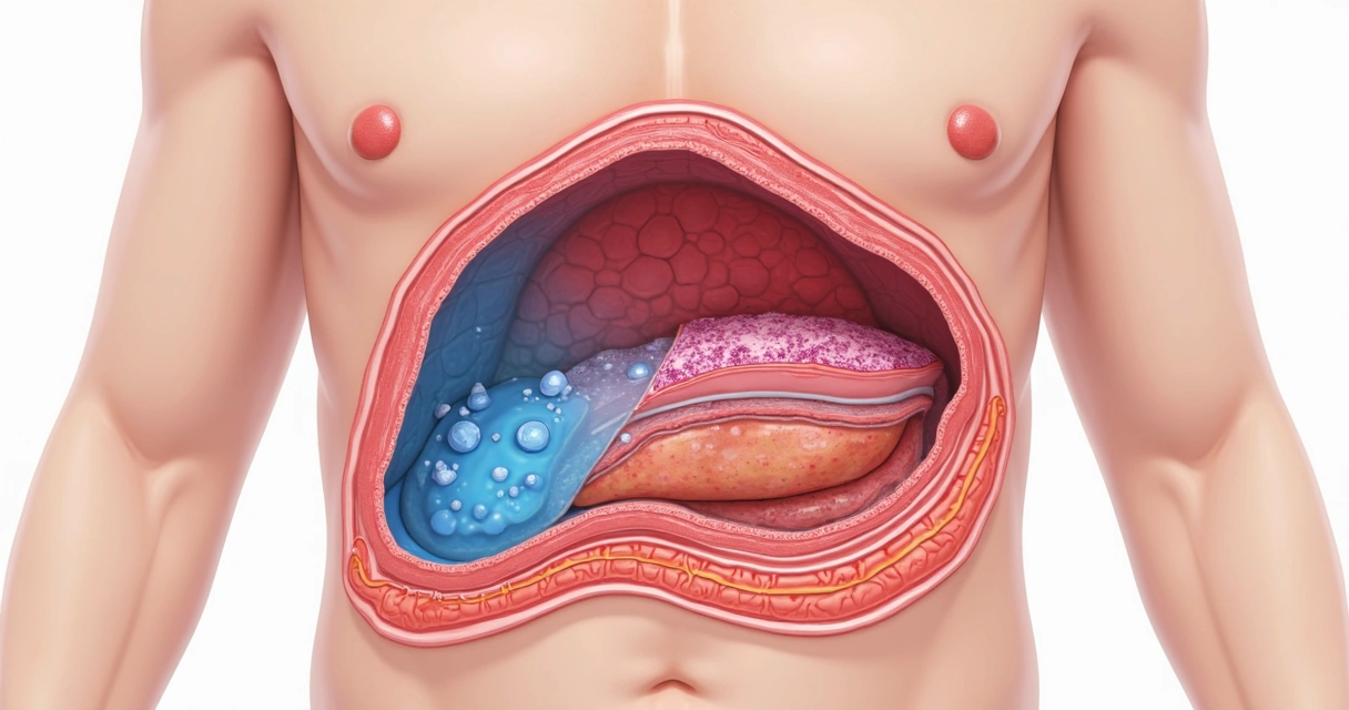 Nomenclatura e características clínicas dos estreptococos de A a G 3 Desenho médico mostrando abscesso interno em tecido humano