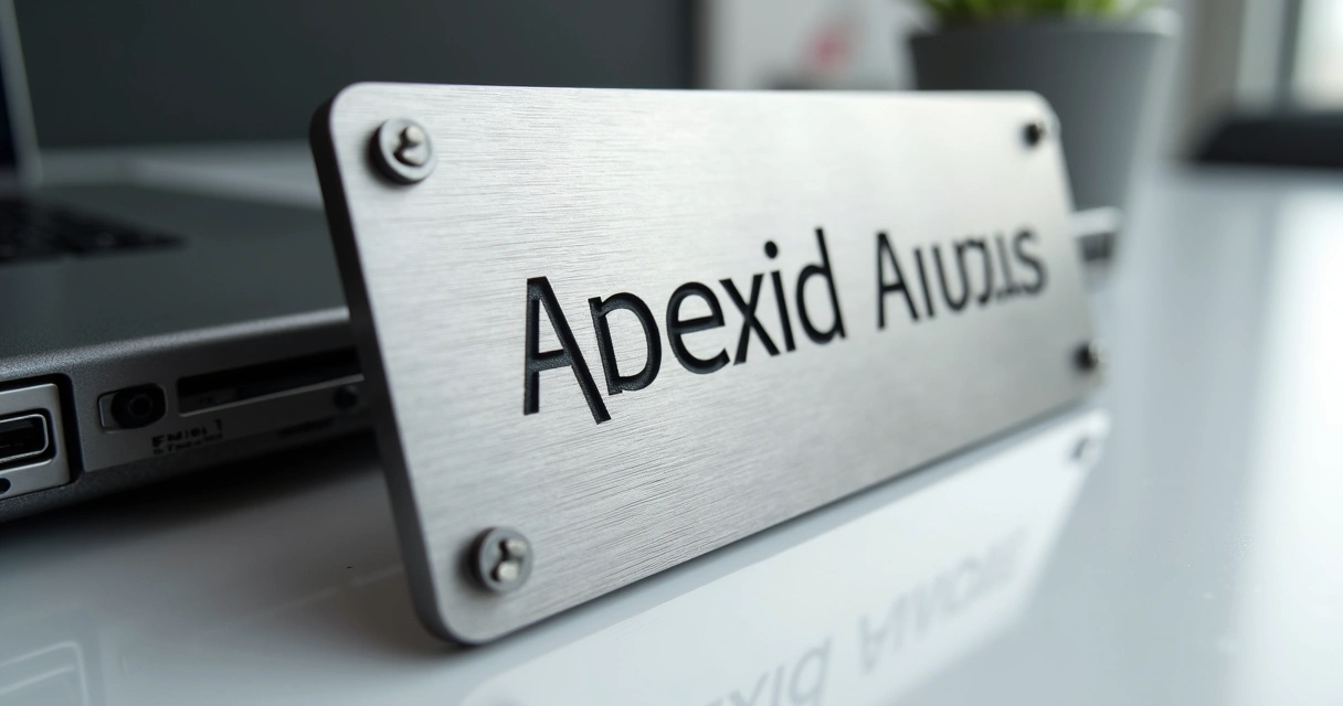 Detalhes de acabamento em placa de aço inox escovado personalizada