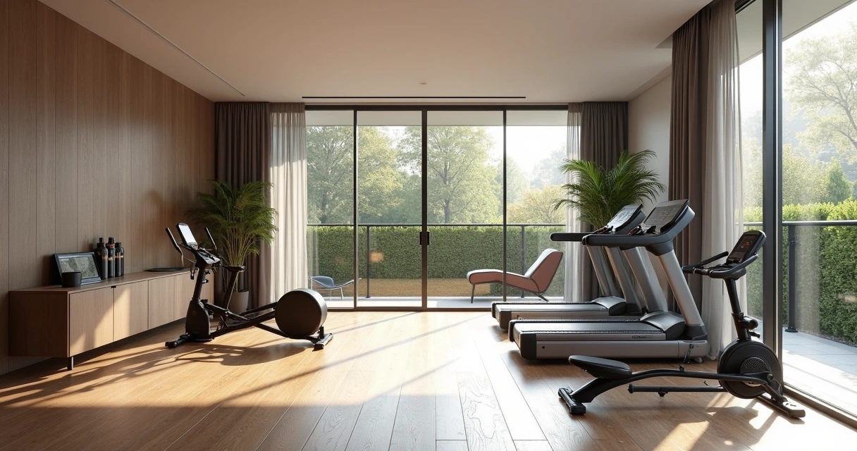 Academia equipada em condomínio residencial 