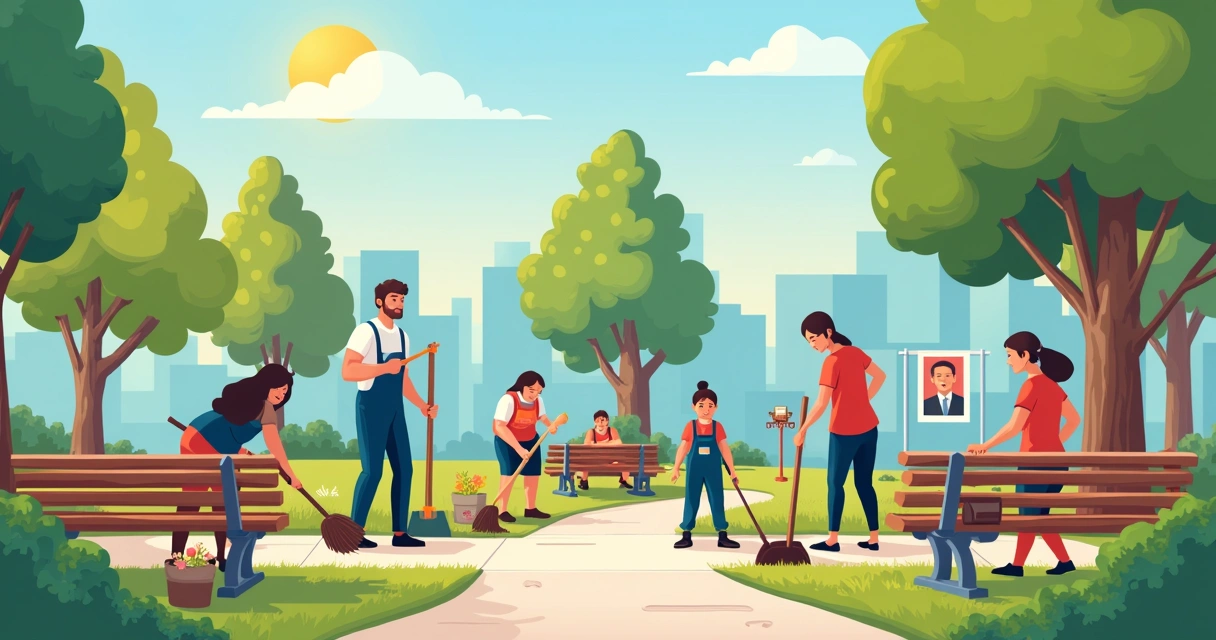 Voluntários em ação comunitária durante pré-campanha 