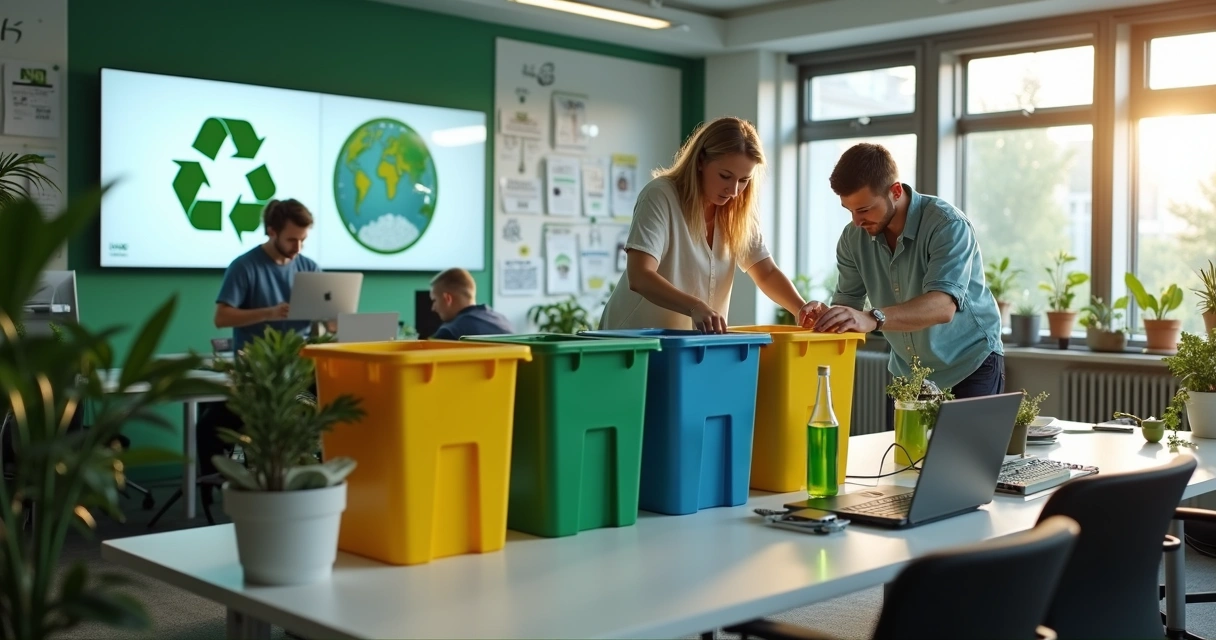 Acciones ambientales diarias en el lugar de trabajo 