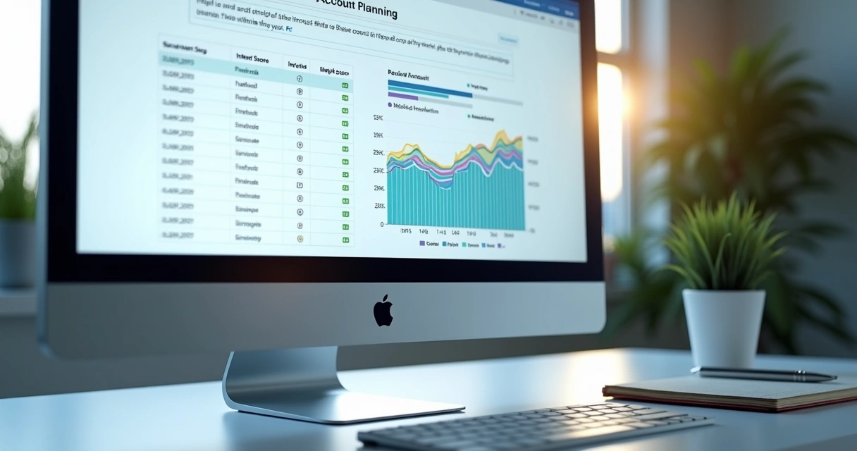 Account scoring screen for enterprise sales planning