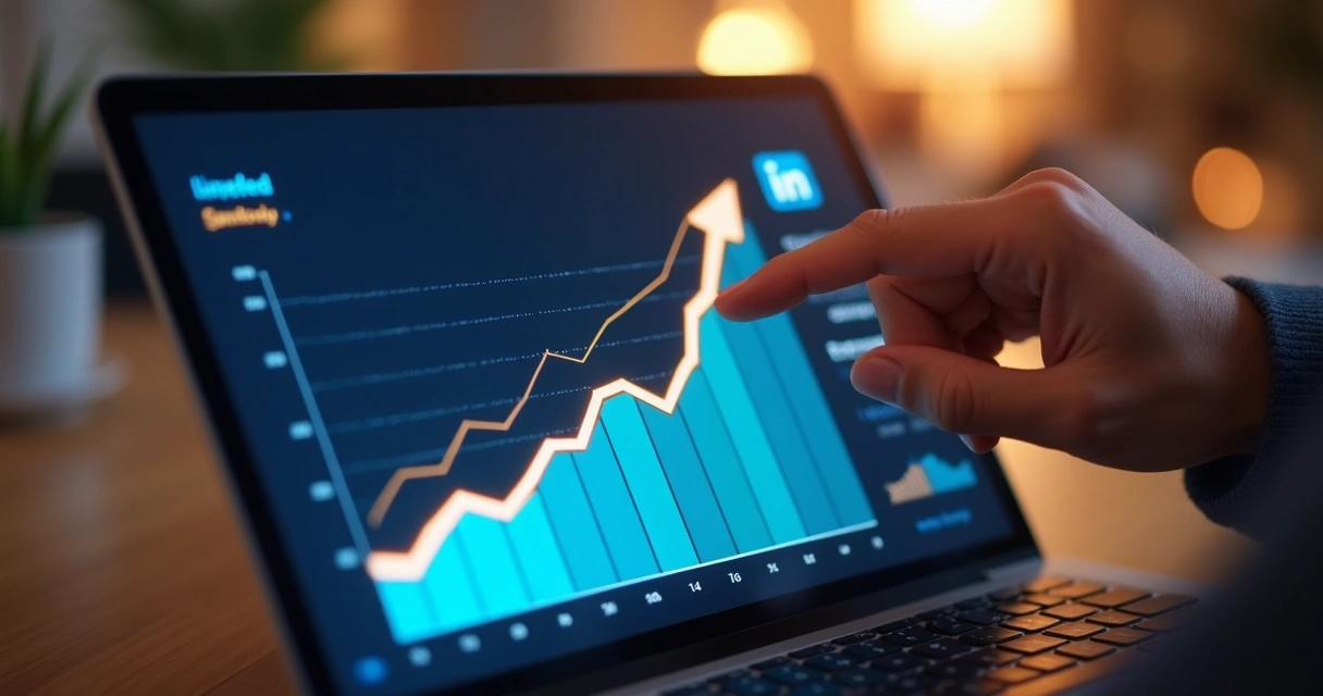 Gráfico mostrando crescimento do pipeline após automação de DMs no LinkedIn 
