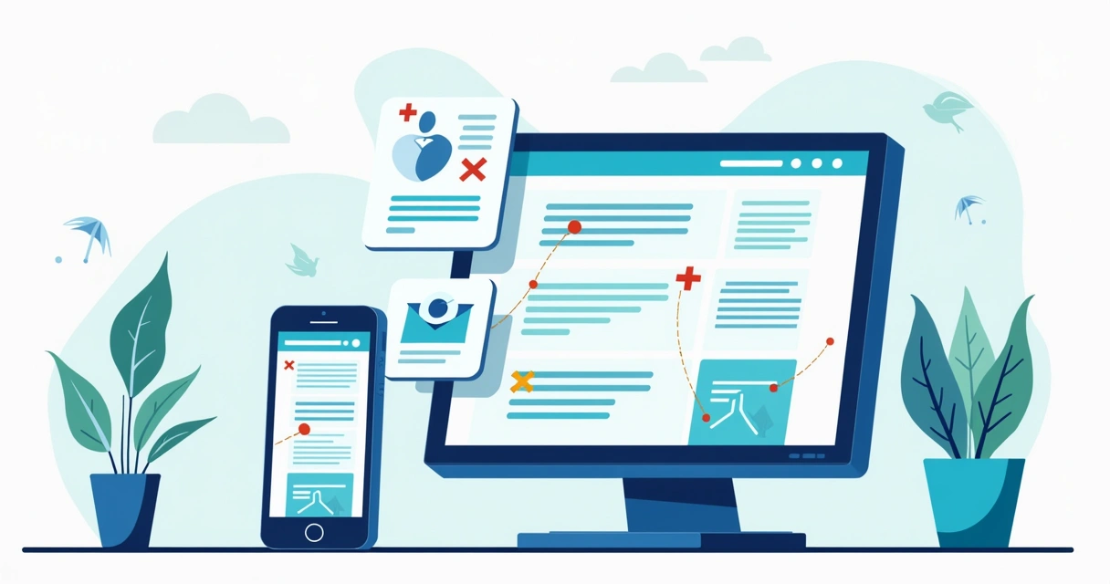 Interface de landing page acessível em computador e celular 