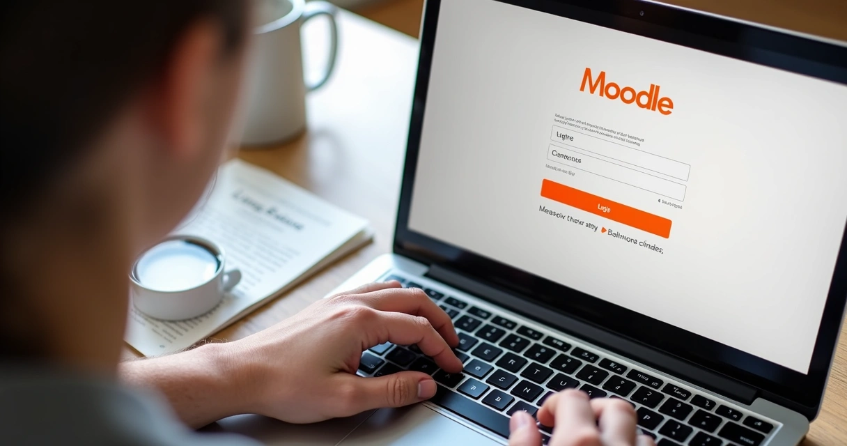 Página Moodle acessível com atalhos de teclado e botão de contraste visível 