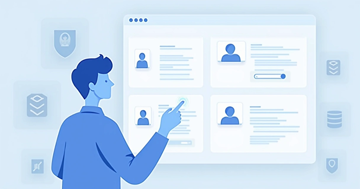 Tela de controle de acesso em dashboard empresariais 