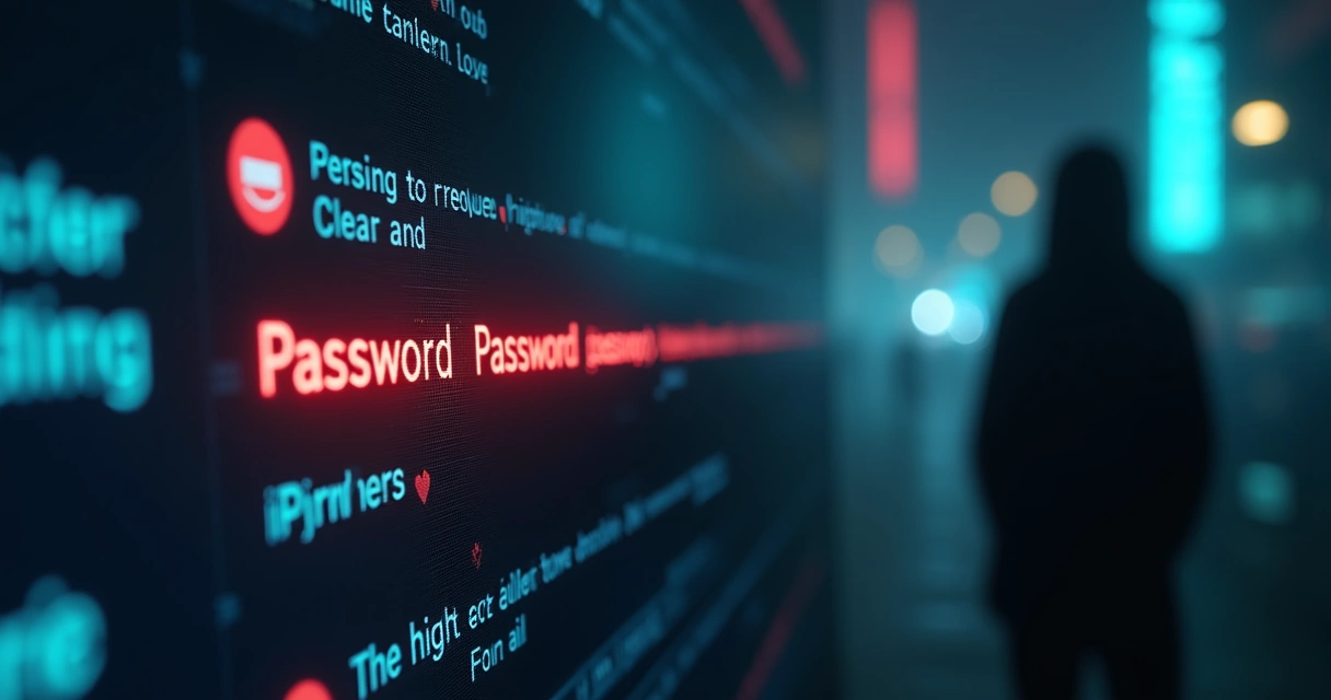 Representação gráfica de histórico de chat com mensagem de senha exposta 