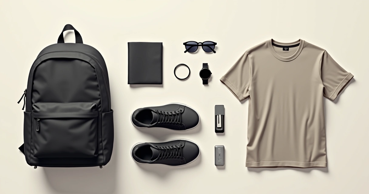 Acessórios masculinos organizados para look jovem