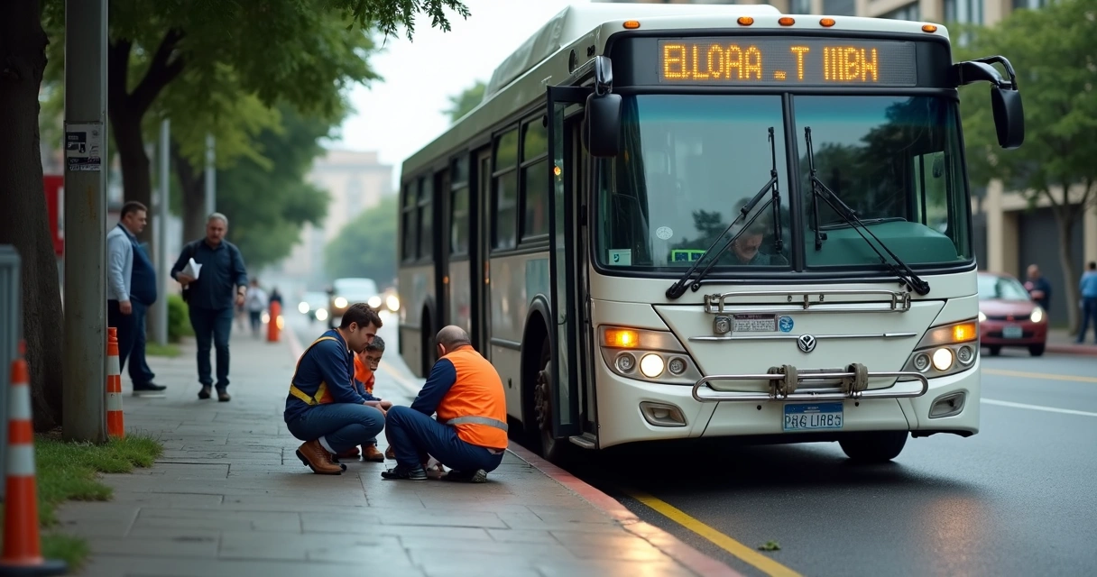 Passageiro ferido após acidente de ônibus urbano 