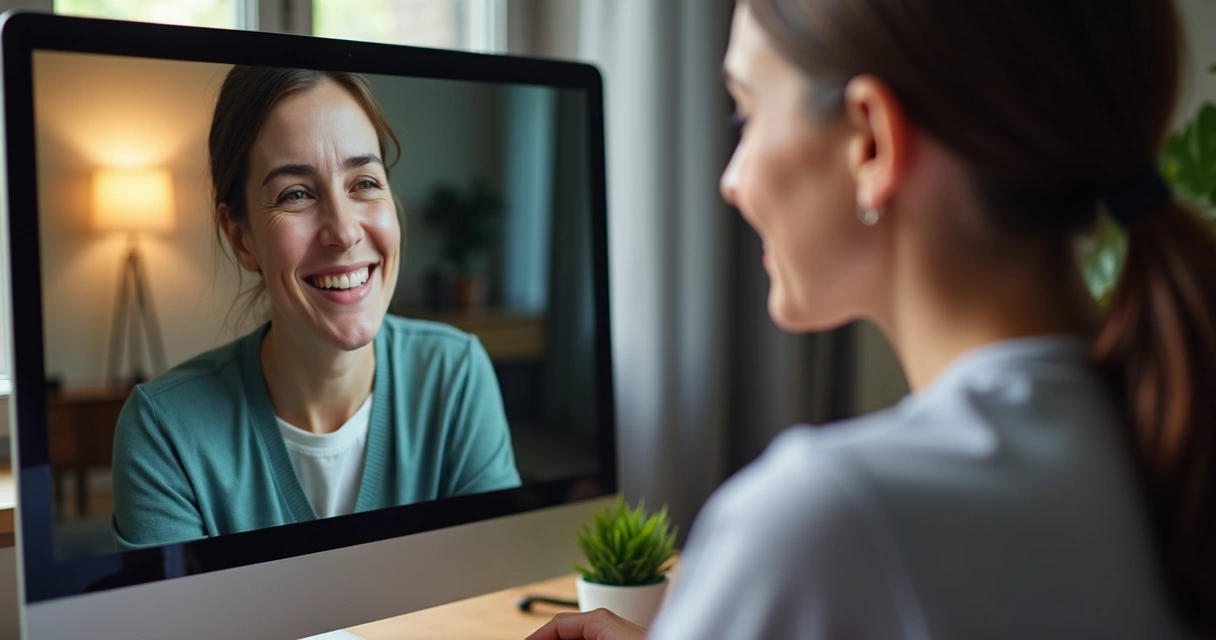 Terapia on-line com expressão de acolhimento 
